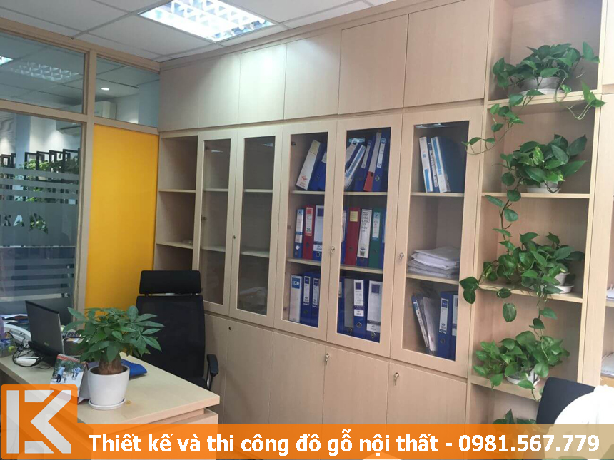 Mẫu thiết kế tủ đựng hồ sơ văn phòng làm việc tại Bình Thạnh #KM24455